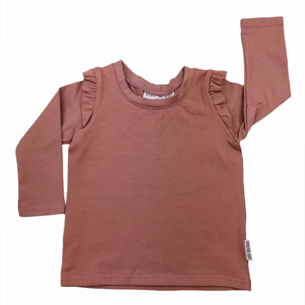 Ruffle shirt pink clay